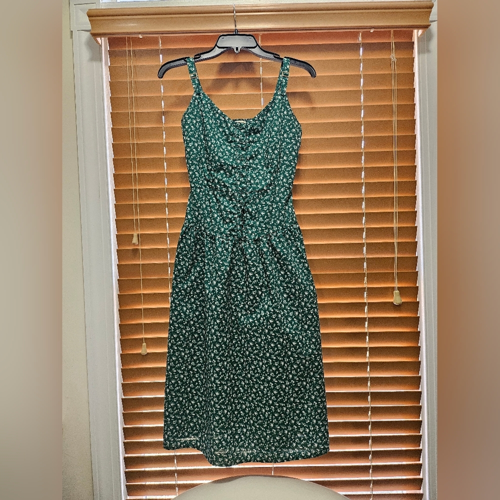 Nation LA Green Floral Dress Xs